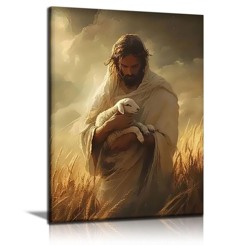Framed jesus canvas wall - framed,