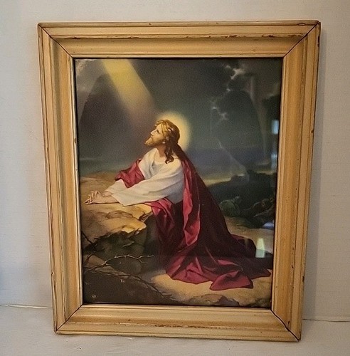 Vintage jesus praying - jesus, the